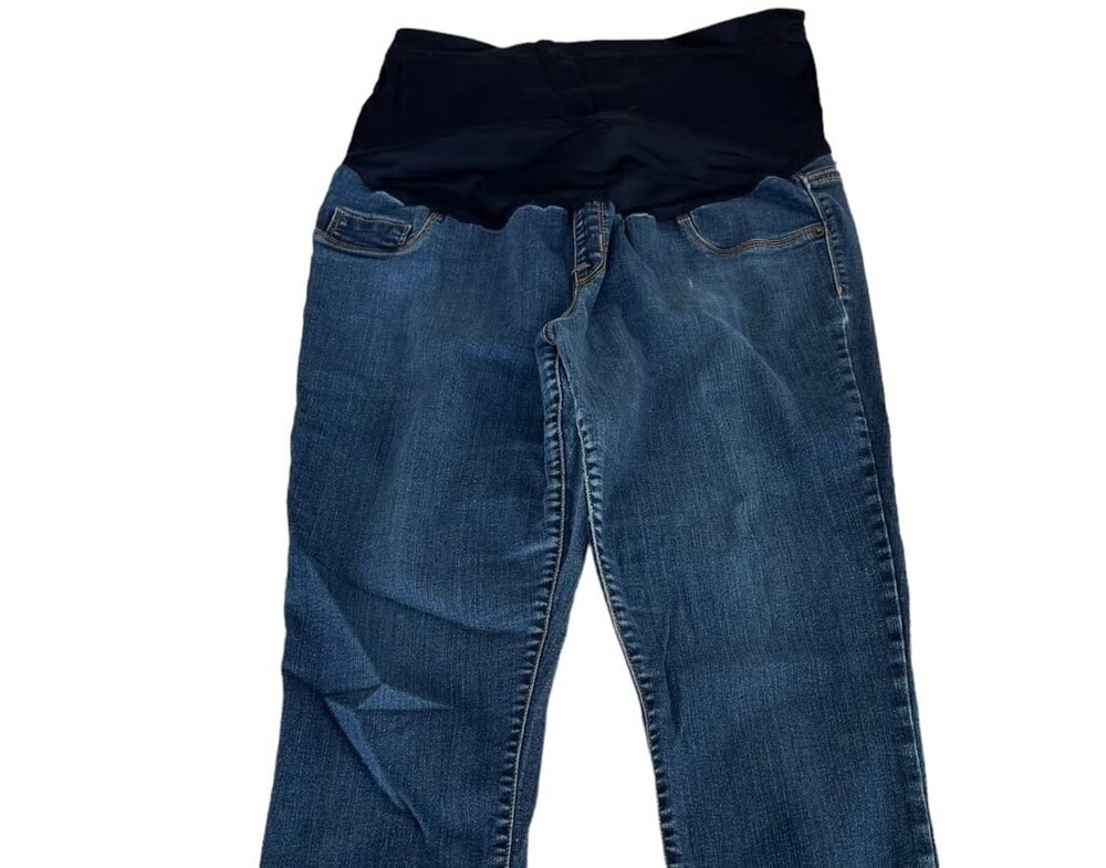 Liz Lange Maternity for Target Denim Size L Skinny Jean Jegging Full Belly Panel